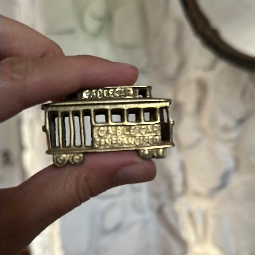 Brass Cable Car figurine